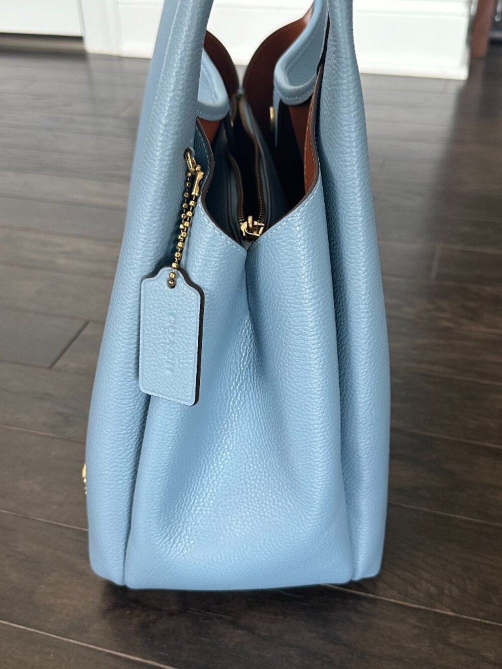 Coach 'Bluebell' Pebbled Leather Lana Shoulder Bag Style #M2479-CM544 *NWT* - Picture 10 of 13